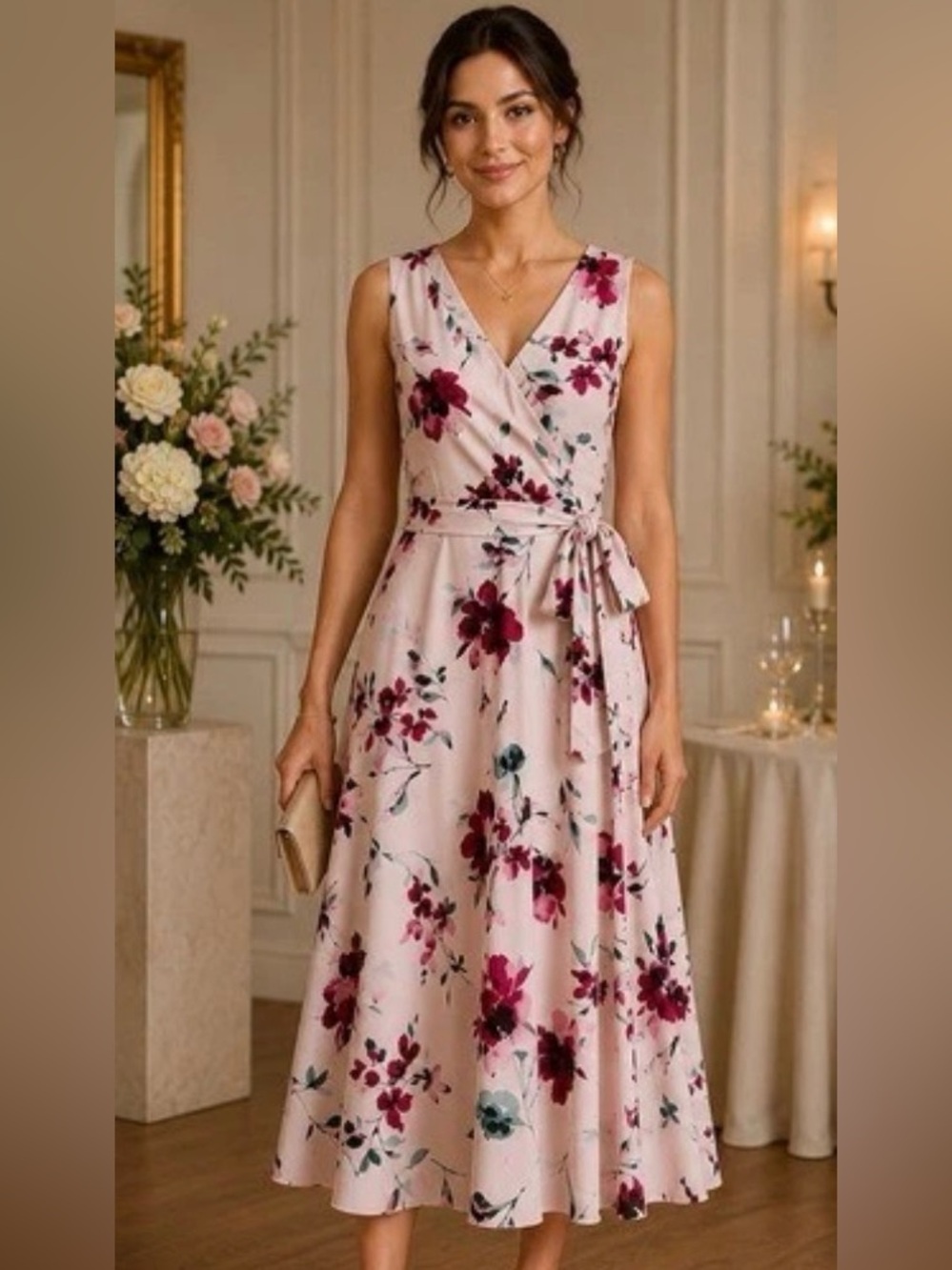 🌺NWT RALPH LAUREN FLORAL MIDI DRESS SIZE 2🌺